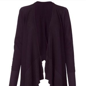 CAbi Black Open Front Cardigan